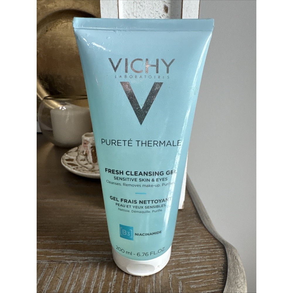 New Vichy Sensitive Cleansing Face Gel 200ml Remove Make-Up 08/2026 Niacinamide